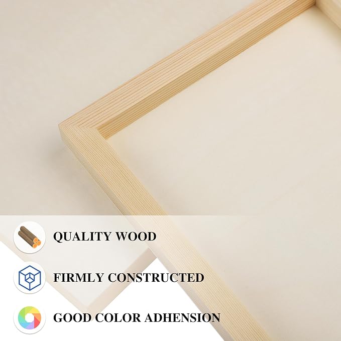 Aodaer 8 Pack Wood Panels 8 x 12 Inch Wooden Panels Canvas Unfinished Craft Wood Boards Panels for Art Crafts Acrylic and Oil Painting Pouring DIY Projects - Image 4