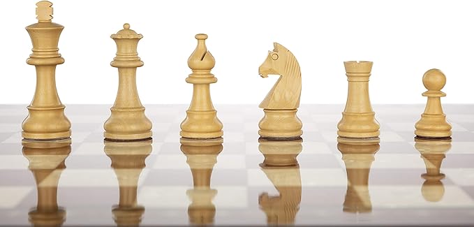 Wooden Tournament Chess Set with Wooden Board and Chess Pieces - Chessmen - European (19" (48cm) - Staunton M)