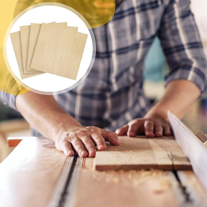 6 Pcs 24" X 36"X 1/8" Basswood Plywood Sheets for Laser Cutting | 3mm Plywood Wood Thin Sheets for DIY Arts Crafts Woodworking Scroll Sawing Projects Painting Drawing - Image 7
