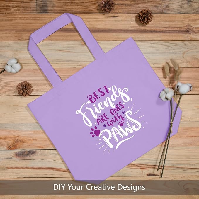 TOPDesign 3-Pack Super Strong Large 12oz Cotton Canvas Tote Bags, Reusable Grocery Shopping Cloth Bags, Fashionable Two-Tone Totes for Crafts, DIY Your Creative Designs - Image 3