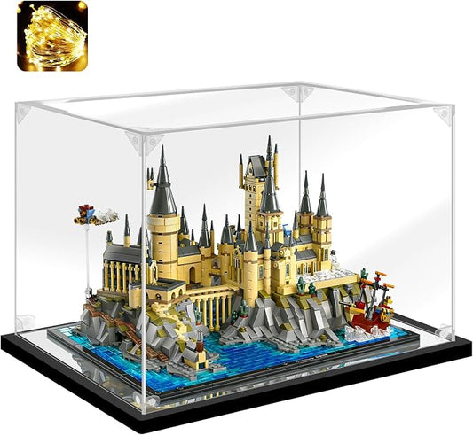Acrylic Display Case, 15.8×11.8×11 Inch Clear Acrylic Display Box with Black Frame, Assemble Collectibles Display Case for Trophy, Action Figures, Dolls & Building Toys by Instnovny