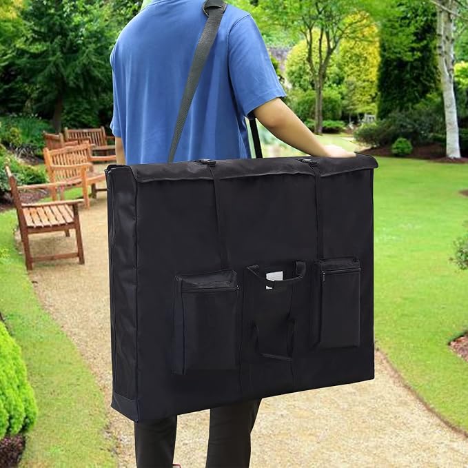 Premium Oversized Art Portfolio Case 24 x 36 x 6 Inch (25" x 37" Actual) - Waterproof - Soft Sided - Frames, LCD Screens, Monitors, TVs, Solar Panel - Shoulder Strap & Carry Handles - Image 2