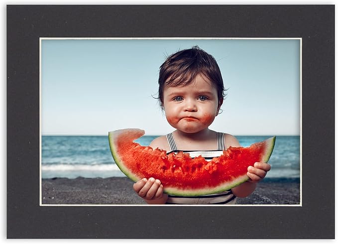 8x10 Mat for 12x16 Frame - Precut Mat Board Acid-Free Black 8x10 Photo Matte Made to Fit a 12x16 Picture Frame, Premium Matboard for Family Photos, Show Kits, Art, Picture Framing, Pack of 25 Mats - Image 7