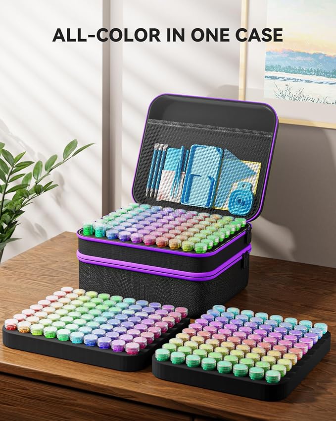ARTDOT 240 Slots Storage Container for Diamond Art Kits for Adults,Portable Bead Storage Boxes for Diamond Painting Accessories and Tools - Image 2