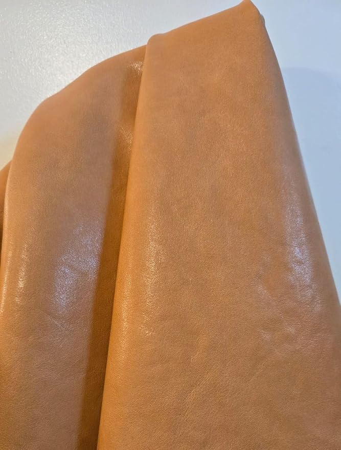 Camel Soft Faux Leather Fabric PU (Peta Approved Vegan) Leather by the Yard Synthetic Pleather 0.9 mm Nappa 54 inch Width Soft Smooth Upholstery (Camel, BY THE Yard) - Image 6