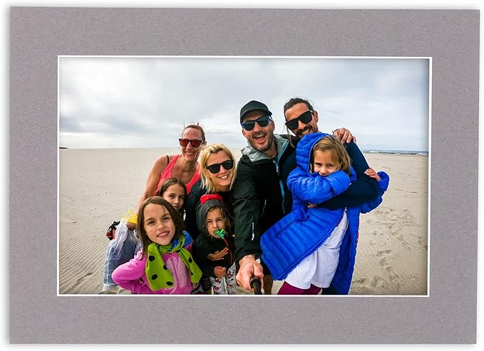 8.5x11 Mat for 12x16 Frame - Precut Mat Board Acid-Free Charcoal 8.5x11 Photo Matte For a 12x16 Picture Frame, Premium Matboard for Family Photos, Show Kits, Art, Picture Framing, Pack of 10 Mats - Image 6