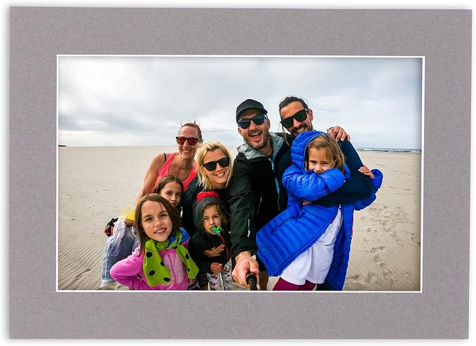 11x14 Mat for 12x16 Frame - Precut Mat Board Acid-Free Show Kit with Backing Board, and Clear Bags Charcoal 11x14 Photo Matte Made to Fit a 12x16 Picture Frame Matboard for Framing, Pack of 100 Mats - Image 6