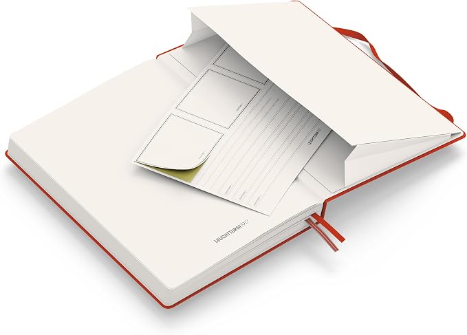 LEUCHTTURM1917 - Notebook Hardcover Medium A5-251 Numbered Pages for Writing and Journaling (Fox Red, Plain) - Image 7