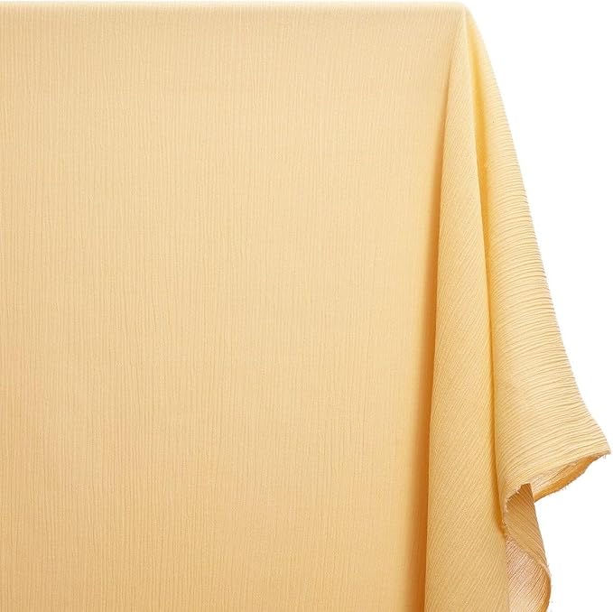 AK TRADING CO. 50" Wide 100% Cotton Island Breeze Gauze Fabric by The Yard – Lightweight, Breathable Material for Apparel, Crafts, Home Décor, Photoshoots, & DIY Projects (Champagne, 5 Yards) - Image 2