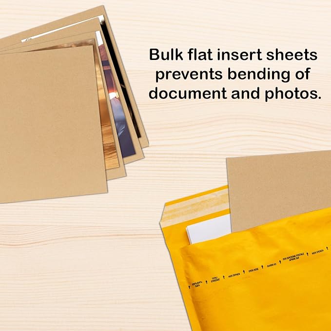 Calenzana 5x7 Corrugated Cardboard Sheets Set of 100, Flat Card Boards Inserts for Crafts, Packing, Shipping, Moving, Mailing - Image 4