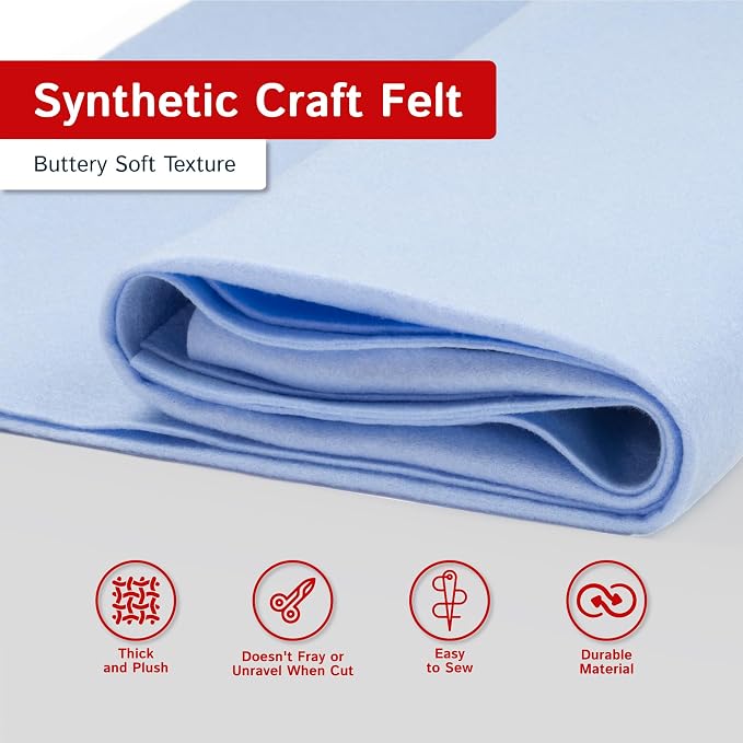 The Felt Store Craft Felt by The Yard – Soft, Plush, Durable Felt Fabric for DIY Arts & Crafts, Decorations, Embroidery & Sewing Material | Assorted Colors Craft Supply – Gold - Image 2