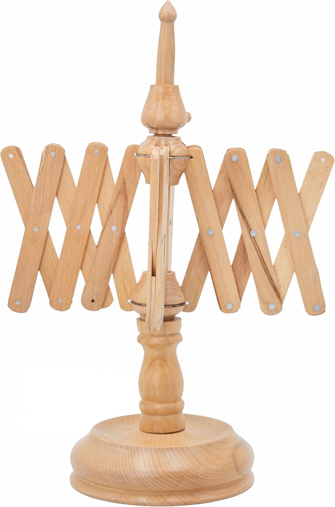 Artistic International Wooden Yarn Winder Set - Handcrafted Yarn Ball Winder for Knitting & Crocheting (Beechwood Swift AT) - Image 8