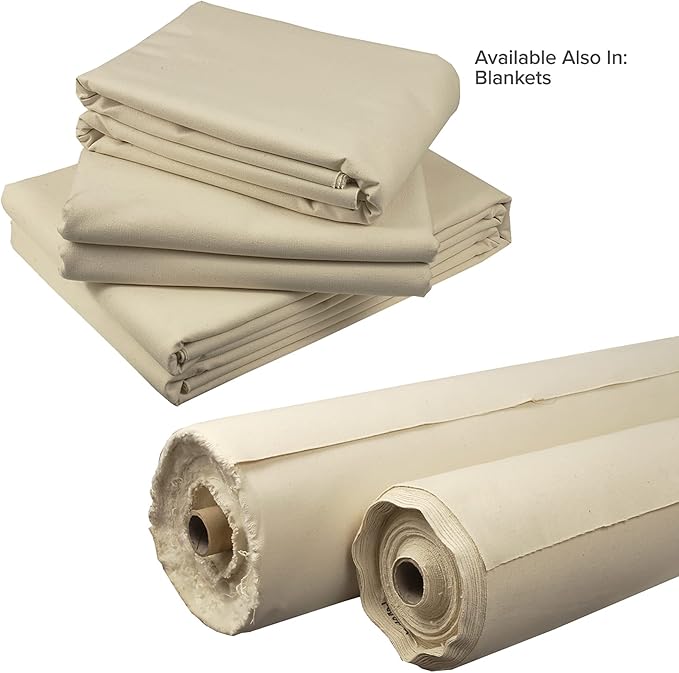 Creative Mark Unprimed Cotton Duck Deluxe Canvas Roll - 12 Ounce #12 Double Filled Roll - 72" x 30 Yards - Very Uniform Canvas Texture - Bulk Un-Stretched Duck Canvas Fabric for Artists - Image 4