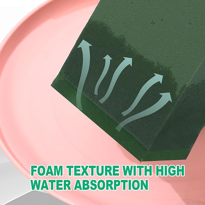 TANEMUDO 36 Packs Floral Foam Blocks Wet & Dry for Flower Arranging,5.5 x 3.1 x 1.8 Inches Floral Styrofoam Blocks Kit for Fresh and Artificial Flowers, Wedding and Home Decor - Image 3