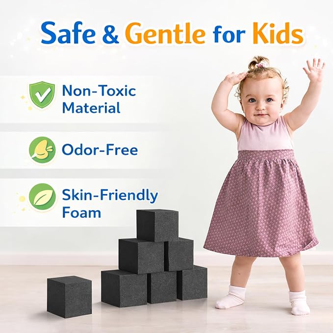 Treela Foam Pit Blocks 4 x 4 x 4 Inch Foam Cubes Soft Stacking Blocks Protective Padding Sponge Pit for Gymnastics Trampoline Arenas Rock Climbing Parkour Indoor Amusement Park - Image 4