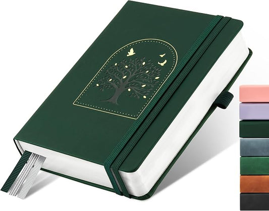 &And Per Se 365 Page Journal – A5 Hardcover Lined Notebook, One Book for the Whole Year, 100gsm Thick Paper, Numbered Pages & 3 Bookmarks, Annual Diary for Daily Writing (Dark Green) by AndPerSe