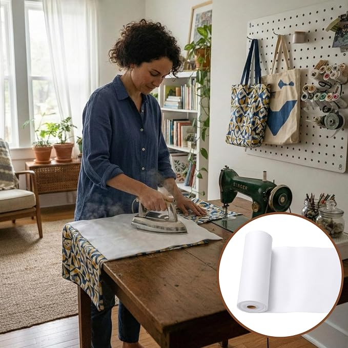 BrightRow Double Sided Foam Interfacing Stabilizer,White,36'' X 2.19yd - Image 5