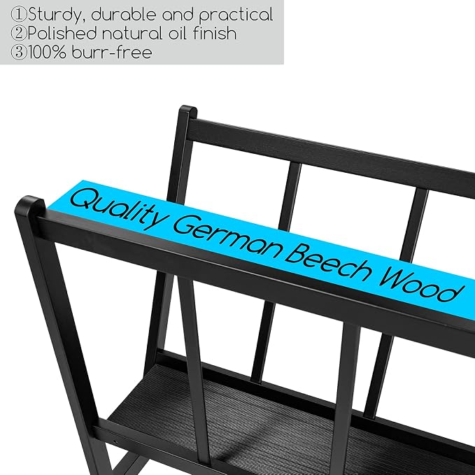 MEEDEN Art Display Print Rack: Artist Storage Rack with Castors for Canvas Organizer - Beech Wood Large Drying Racks for Prints Artworks Panels Posters Stand Art Shows & Galleries - Black - Image 3