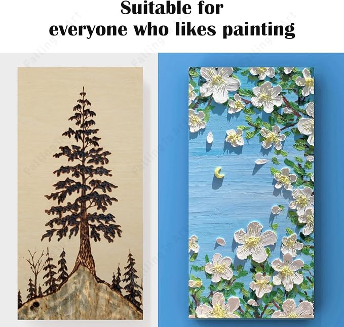 4 Pack 8x16’’ Unfinished Birch Wood Panels Kit for Painting | Studio 3/4’’ Deep Wood Canvas, Cradle Boards for Acrylic Pouring, Art, Crafts, Epoxy Resin, Laser Engraving Cutting - Image 7