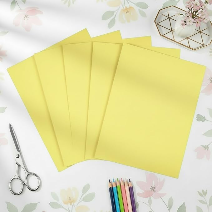 Vellum Bristol Cover Sheets, 67 Pound, (147 GSM) Smooth Finish, 250 Sheets Pack. – Cardstock for Crafting, Printing And More. (10, Canary, 8.5"x11") - Image 6