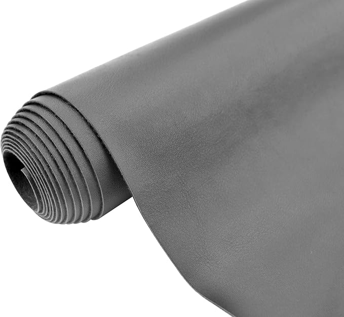 3 Yards 54" x 108" Calfskin Soft Faux Leather Fabric Black Fake Leather Fabric Upholstery Vinyl for Sofa Chairs Car Seats Crafts - Image 2