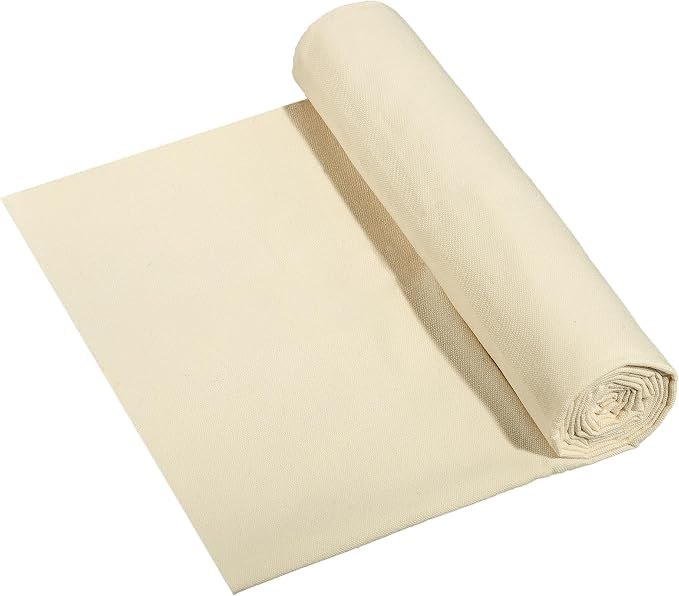 10oz Natural Cotton Blend Canvas Fabric, Duck Canvas Fabric, 60'' Wide for Arts & Crafts, Painting, Handmade Home Decor (Unbleached, 5 Yard) by K-Musculo