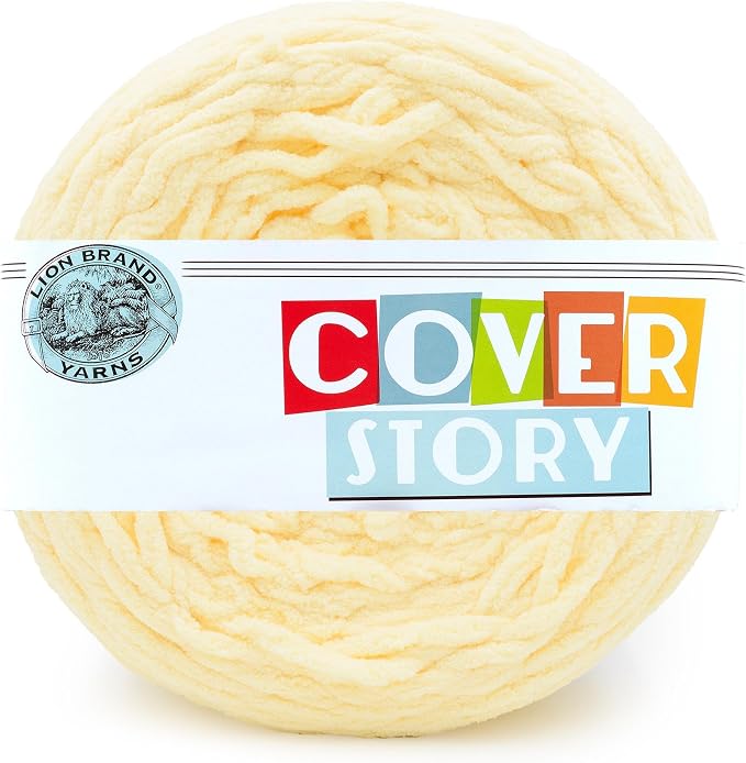 Lion Brand Yarn, Cover Story Blanket Yarn, Chamomile, Yellow, 1 Pack | Soft Super Bulky Thick Blanket Crochet & Knit Fiber for Chunky Afghans, Plush Amigurumi Stuffed Animals, Pillows by LionBrandYarn