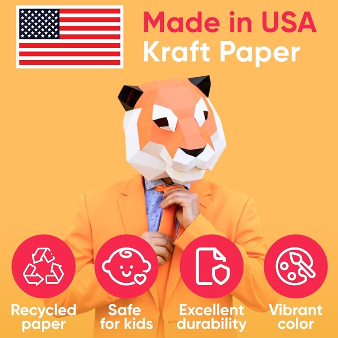 USA Made 36" x 1200" White Kraft Paper Roll, 45 lbs/66 GSM, American Produced Colored Kraft Paper for School, Bulletin Board - Odorless, Non-Toxic, Safe for Kids | American Produced Colored Kraft Paper for School, Bulletin Board - Odorless, Non-Toxic, ... - Image 3
