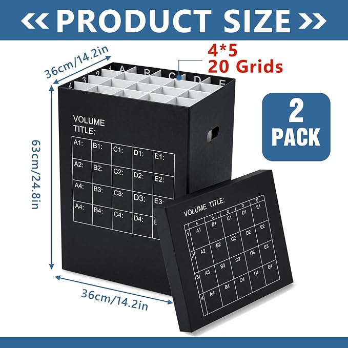 2 Pack Blueprint Holder Storage Organizer for Storing Poster Anchor Charts 32 Slots 25 x 14.2 x 14.2 Inch Blueprint Roll File Holder for Architectural Map School Office Home Items(Black) - Image 2