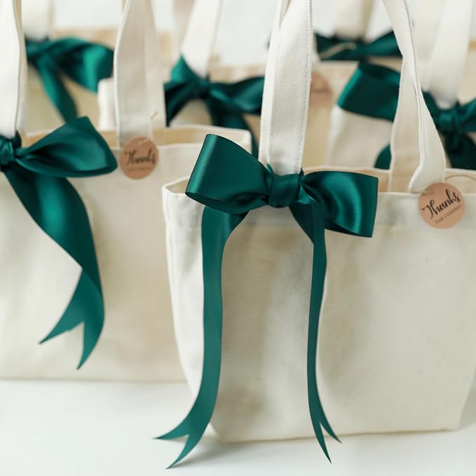 10×8×3 Inch - Small Canvas Tote Bags for Kids Mini Gift Bulk for Painting DIY Arts & Crafts Thick Fabric Bland Bags - Image 8