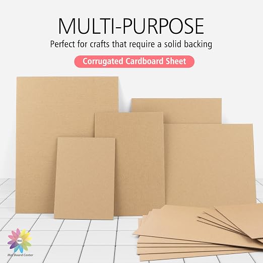 Mat Board Center, 50-Pack Corrugated Cardboard Sheets 16x20 Inches Flat Card Board Inserts for Packing, Shipping, Mailing, DIY Crafts - Image 4