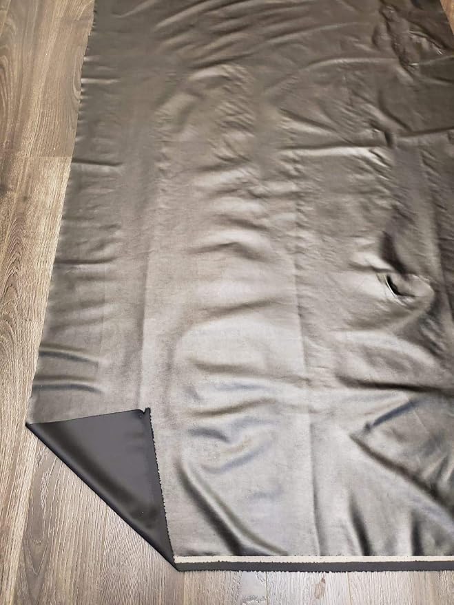 NAT Leathers | Black Garment Soft Faux Vegan Leather PU (Peta Approved Vegan) | by The Yard Synthetic Pleather 0.6 mm Nappa | 3 Yards (108 inch x 54 inch) - Image 5