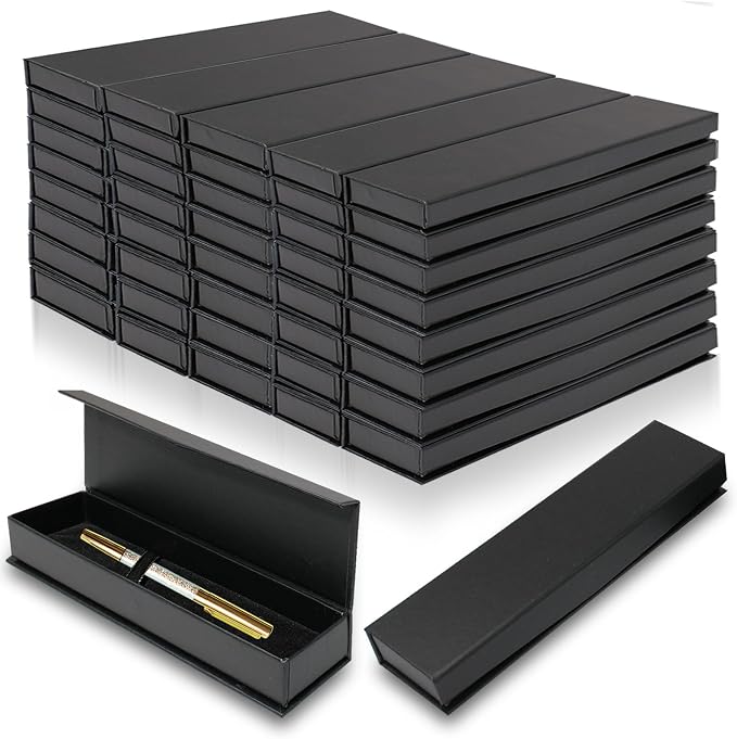 42 Pcs Pen Gift Boxes Empty Black Ballpoint Pen Gift Box with Cushion Pen Jewelry Display Box Empty Present Collection Cases for Birthday Souvenir Business Gifting Office Supplies by OLUTACOT