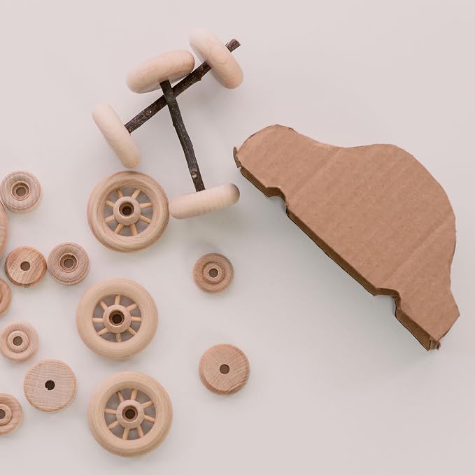 Classic Mini Wooden Wheels, Great for Crafts Too, 3/4 Inch Diameter, 3/16 Inch Thick, 3/16 Inch Hole, Pack of 250, by Woodpeckers - Image 6