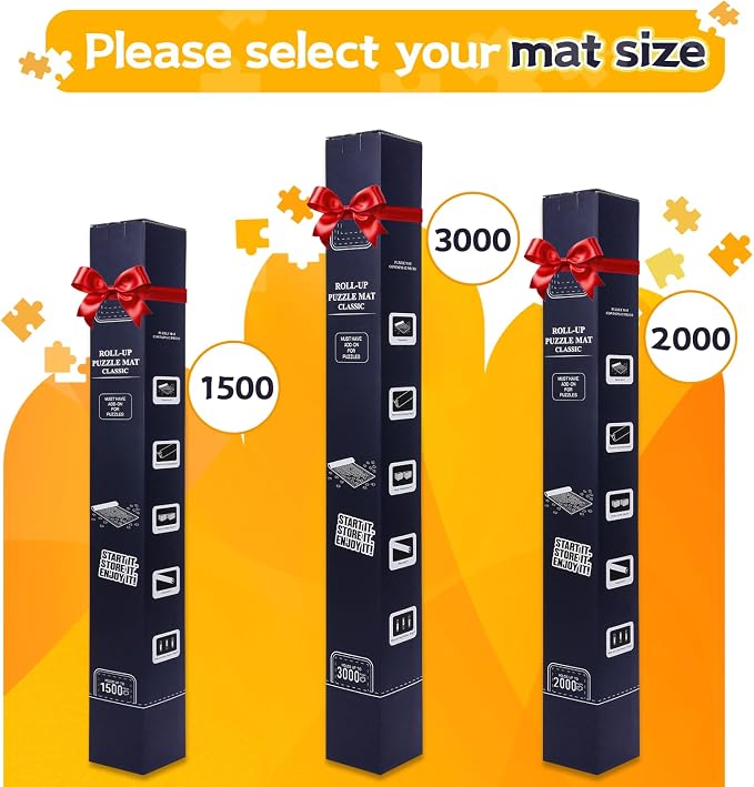 Pohxev Jigsaw Puzzle Mat Roll Up, Portable Saver Pad 43” x 26” Up to 1500 Pieces, Puzzles Matt Rollup with Non-Slip Rubber Bottom & Smooth Top. (6 Puzzle Sorting Trays & 1 Storage Bag) - Image 7