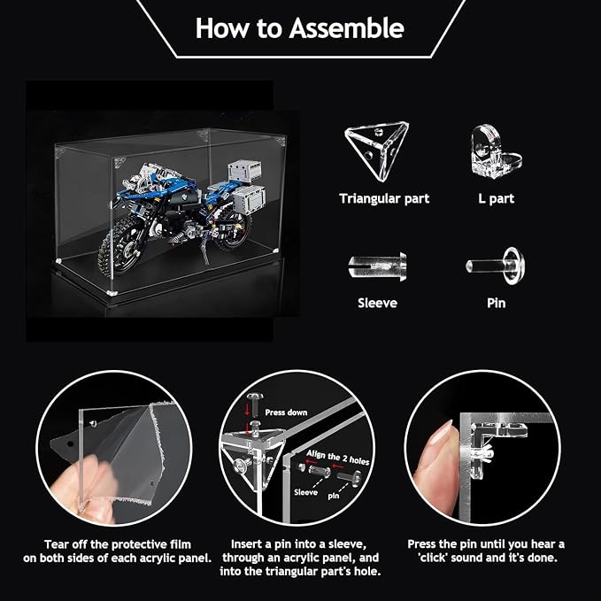 Clear Acrylic Display Case, Self-Assemble High Transparency Display Box, 35x40x50cm/14x16x20in, Dustproof Protection Showcase for Collectibles, Action Figures, Dolls, Models Toys, Commemorative - Image 4