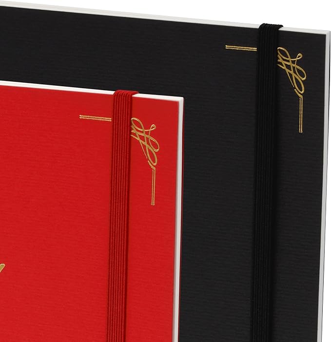 New York Central Eternity Ninety Flat Book - 8.5x5.5 Sketch Watercolor Journal - Red Soft Paperback Cover - Watercolor Sketchbook Journal w/Elastic Band, 10 Sheets 100% Cotton, 90 lb Cold-Pressed - Image 6