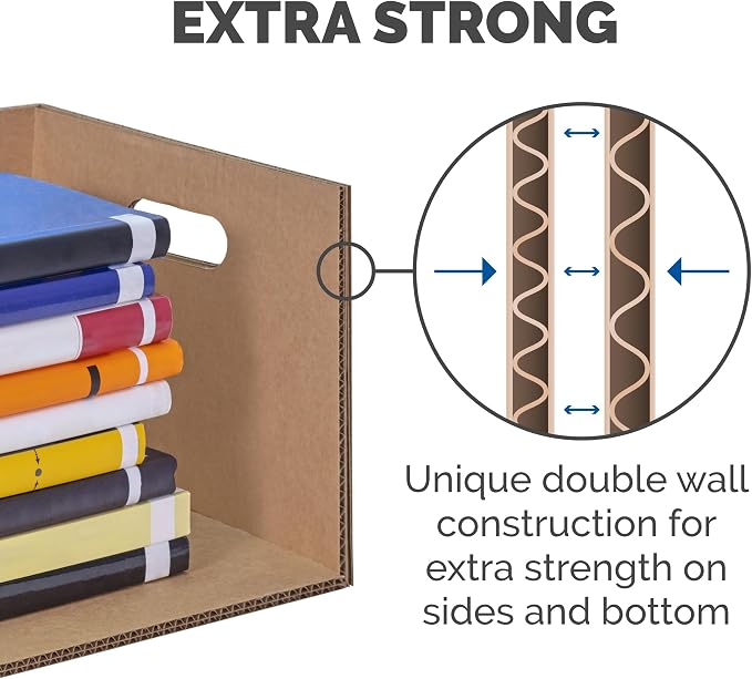 Bankers Box 8-Pack Medium Classic Moving Boxes with Reinforced Handles | Make packing faster with medium moving boxes that balance capacity, strength, and easy carrying. - Image 5