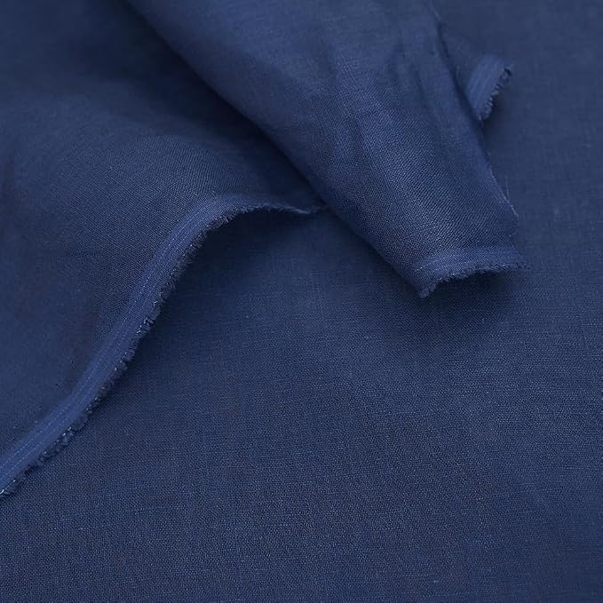 Japan Nature 100% Linen Fabric for Clothing, Home Decor, Pillow, Sofa, 55" Width, Craft by The Yard (Blue, 3 Yard) - Image 2