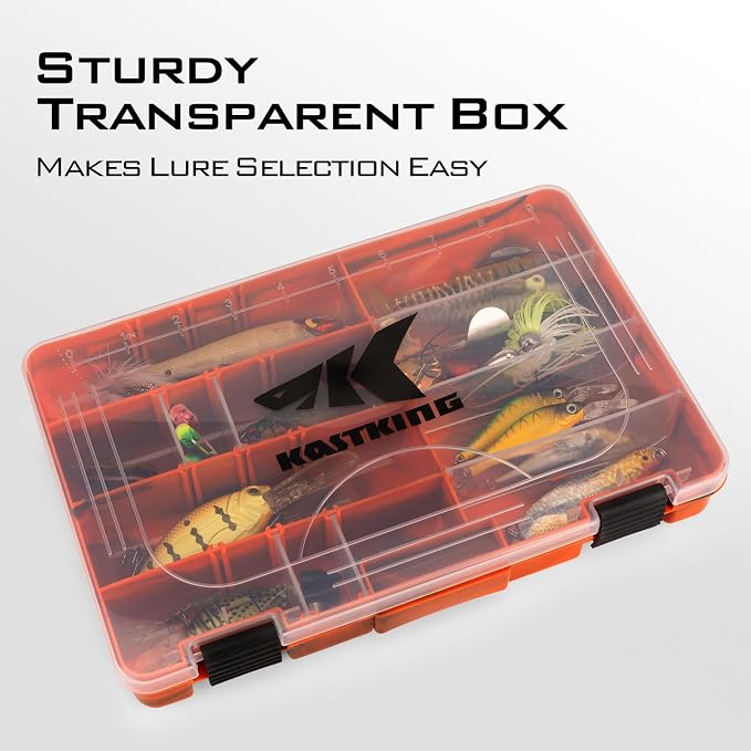 KastKing Utility Tackle Boxes, 3600 and 3700 Fishing Tackle Trays | Plastic Storage Organizer Box with Removable Dividers, Durable, Fishing Tackle Storage, Box Organizer - Image 4