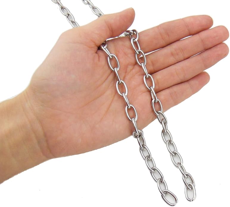 Coiris 6.6-49 Feet Stainless Steel Cable Chain for Jewelry Making Bulk, 2-9mm Soldered Link Chain Spool for DIY Necklaces Bracelets Crafts, Anti-Tarnish Metal Chain Roll (No Clasps Included) - Image 5