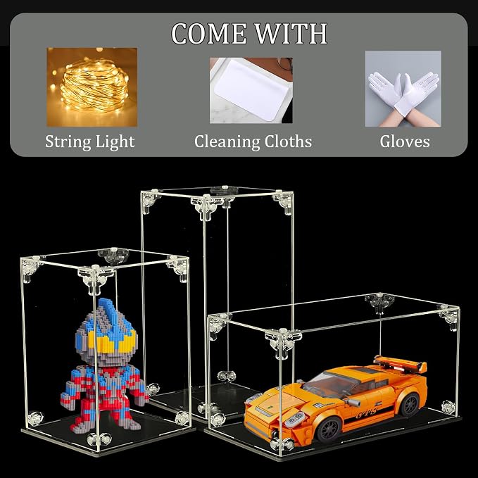 Clear Acrylic Display Case, Self-Assemble High Transparency Display Box, 20x20x70cm/8x8x28in, Dustproof Protection Showcase for Collectibles, Action Figures, Dolls, Models Toys, Commemorative - Image 5