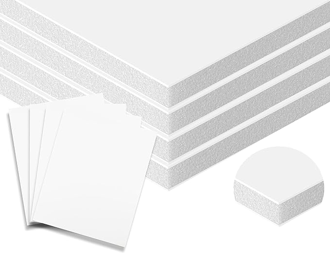 Foam Board 24x30 10PK Foam Core Boards 3/16 Thick Foam Poster Board White Foamboard 24x30 Large Acid Free Foamcore Sheets, Polystyrene Rigid Foamboard Large Foamcore Backing for Backdrop, Display by WHOLESALEARTSANDFRAMES