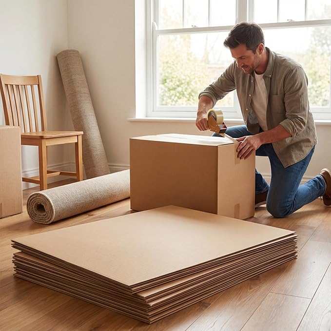 RLAVBL 5 Pack 24x36 Large Corrugated Cardboard Sheets, Flat Cardboard Inserts for Shipping, Mailing, Packing, DIY Crafts - Image 6