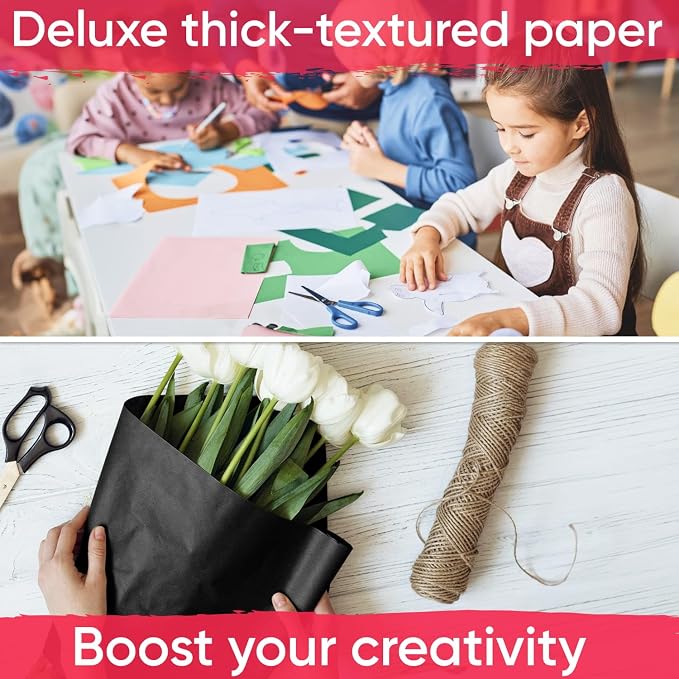 36" x 1200" USA Made Black Kraft Paper Roll, 45 lbs Thickness, American Quality Paper for School, Crafts, Art, Bulletin Board - Odorless, Non-Toxic, Safe for Kids | Kraft Paper for School, Crafts, Art, Bulletin Board - Odorless, Non-Toxic, Safe for Kids - Image 5