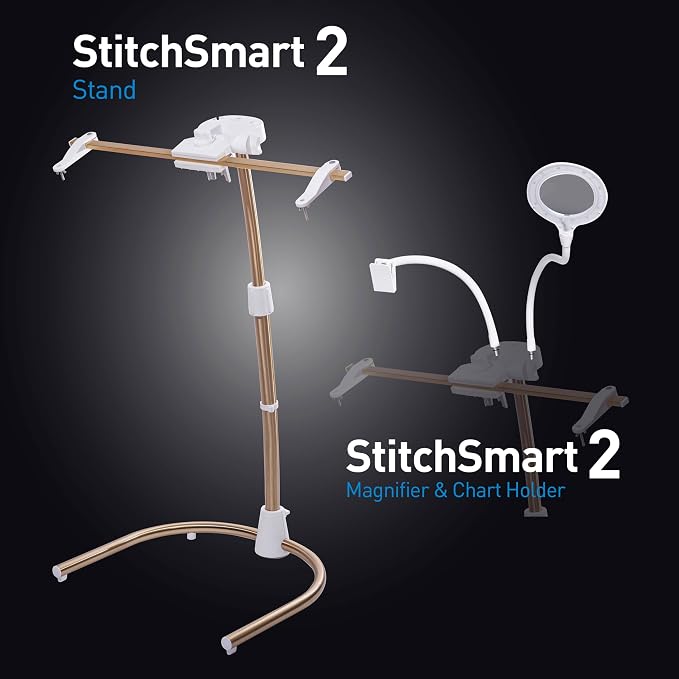Daylight Company Stitchsmart Stand, Adjustable Embroidery Hoop Stand, Rotated Cross Stitch Stand, Hoop Holder, Hands Free Needlework Stand for Art Craft Sewing Projects,White - Image 9