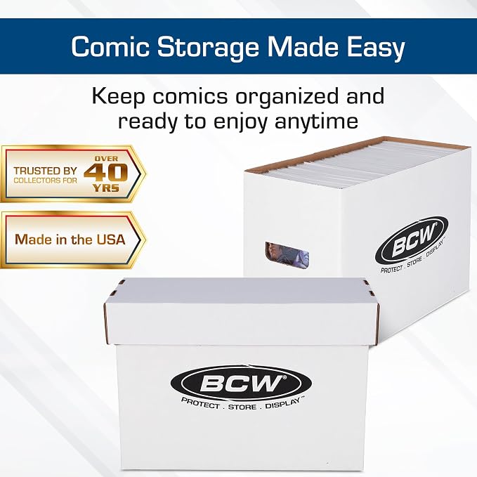 BCW Short Comic Storage Box - 3 Pack | Holds 150-175 Current/Silver Age Comics | Stackable, Durable 200 lb. Strength - Image 2