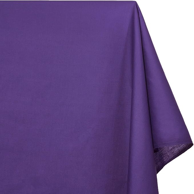 Cotton Polyester Broadcloth (44/45 Inch) Plain Weave Fabric by The Yard - for Sewing Fashion Apparel, Decor, & More (Purple, 1 Yard) - Image 2