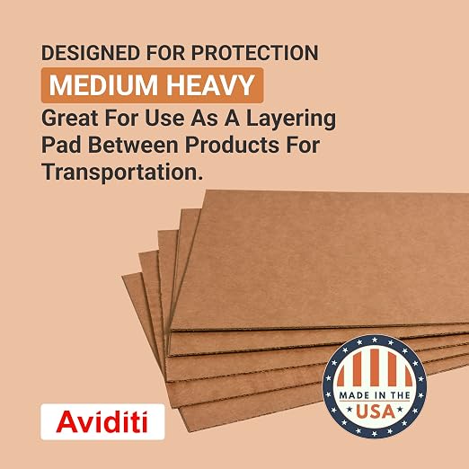 Box USA AVIDITI Shipping Cardboard Sheets 18"L x 12"W, 50-Pack | Corrugated Sheets for Packing, Moving and Storage Supplies,Kraft - Image 3