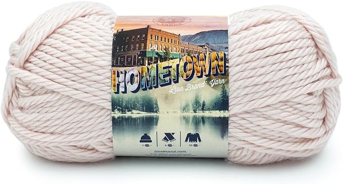 Lion Brand Yarn Hometown Yarn, Super-Bulky Yarn for Knitting, Crocheting, and Crafting, 1 Pack, Dillon Quartz | Super Bulky Acrylic Fiber for Warm Crochet Blankets, Knit Winter Hats, Chunky Cardigans, Soft Scarves, Weaving by LionBrandYarn